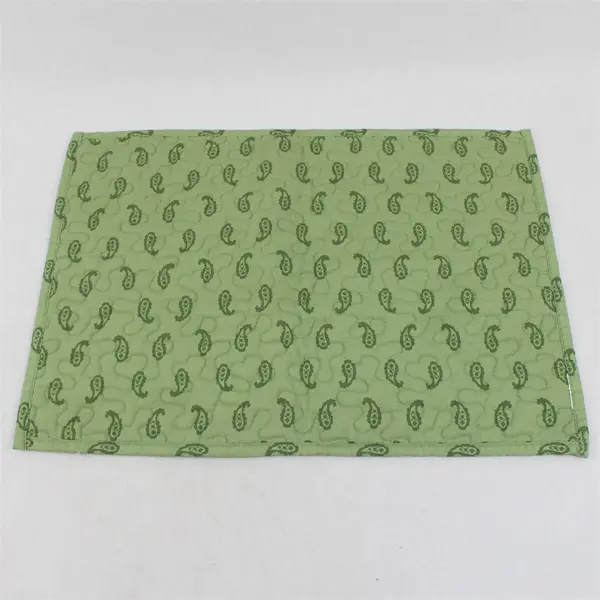 Set of 6 Multicolor Paisley Pattern Quilted Placemats 13" x 18"