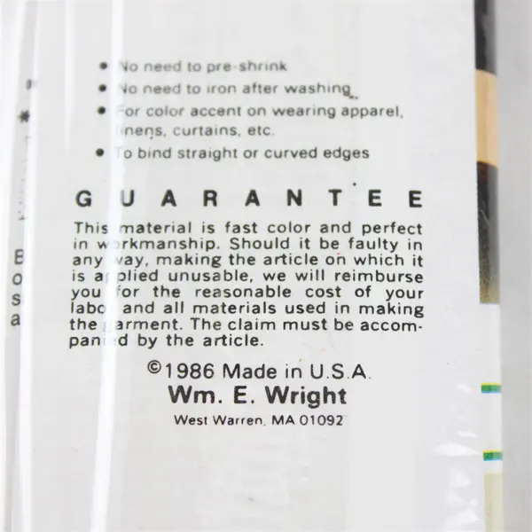 Lot of 5 Wrights Extra Wide Double Fold Bias Tape 3 Yards Red 065