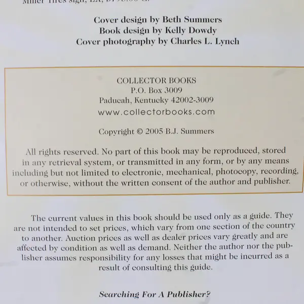 Antique and Contemporary Advertising Memorabilia B J Summers 2005 2nd Ed HC VG