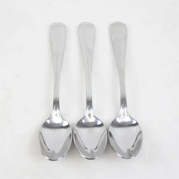 Set of 3 Oneida New Rim Stainless Teaspoons
