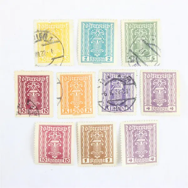 Lot Of 10 Austria Hungary Agriculture Stamps Used 1923