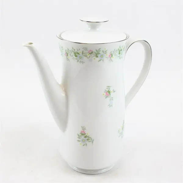 Lot Of 2 Johann Haviland Forever Spring Pattern Coffee Pot W/ Lid 10.25" Tall