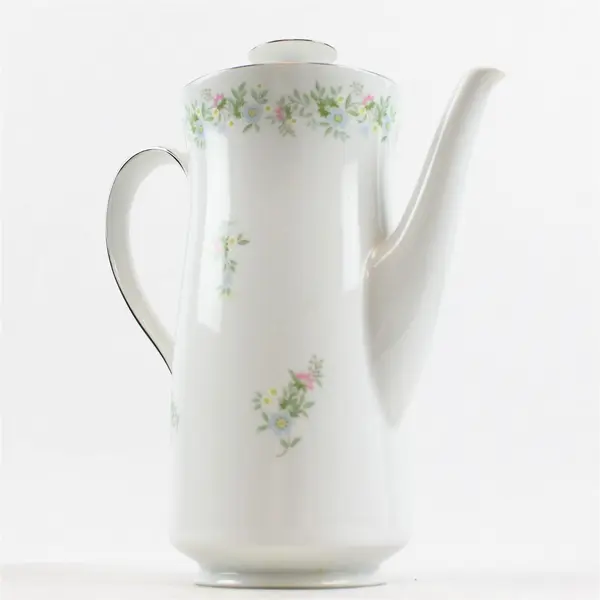 Lot Of 2 Johann Haviland Forever Spring Pattern Coffee Pot W/ Lid 10.25" Tall