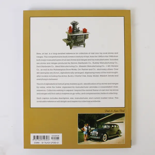 VTG Cast Iron Toy Cook Stoves & Ranges From A to Z by Dick & Joan Ford 2003 PB
