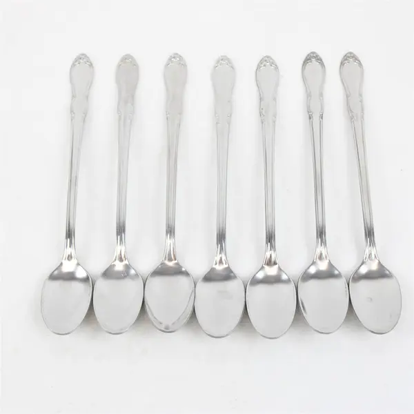 Set of 7 Oneida Homestead Stainless Iced Tea Spoons