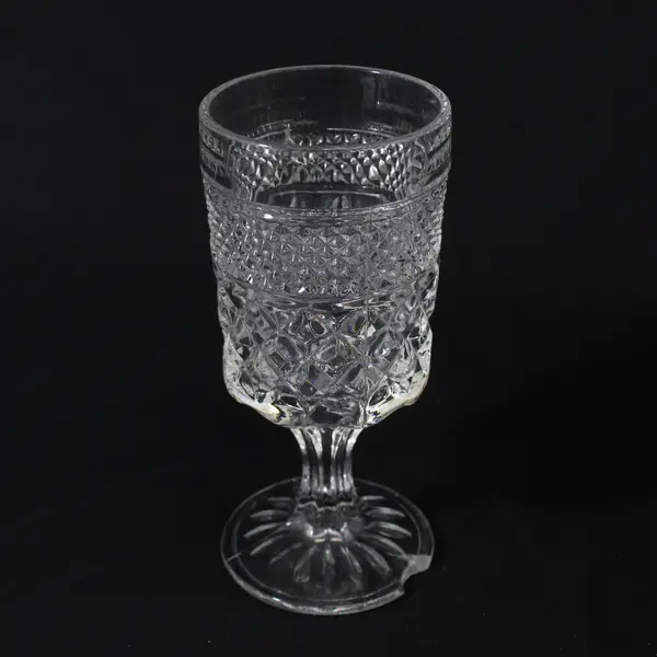 Set of 3 Vtg Anchor Hocking Wexford Water Goblets  6.75"