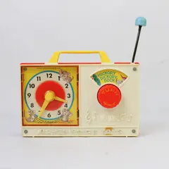 Vintage Fisher-Price Hickory Dickory Dock Musical Clock Radio Toy 1964 - WORKS
