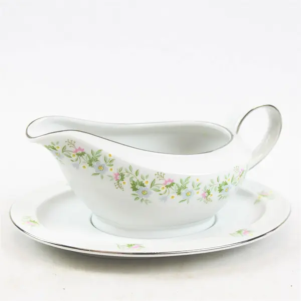 Johann Haviland Forever Spring Pattern Gravy Boat With Underplate