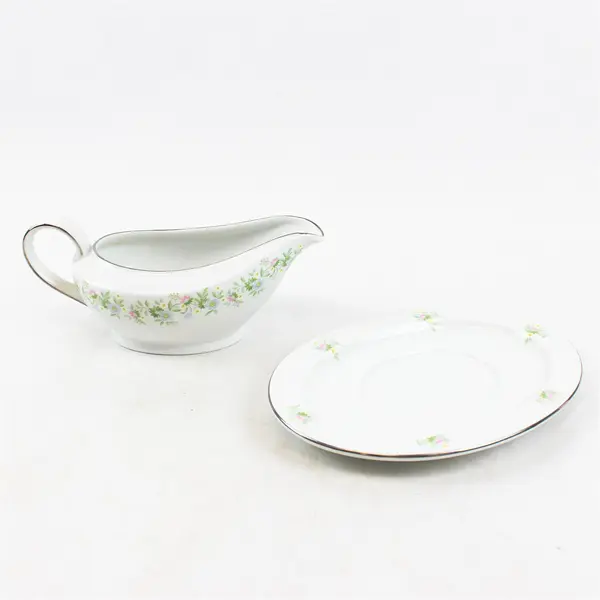 Johann Haviland Forever Spring Pattern Gravy Boat With Underplate
