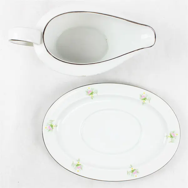 Johann Haviland Forever Spring Pattern Gravy Boat With Underplate