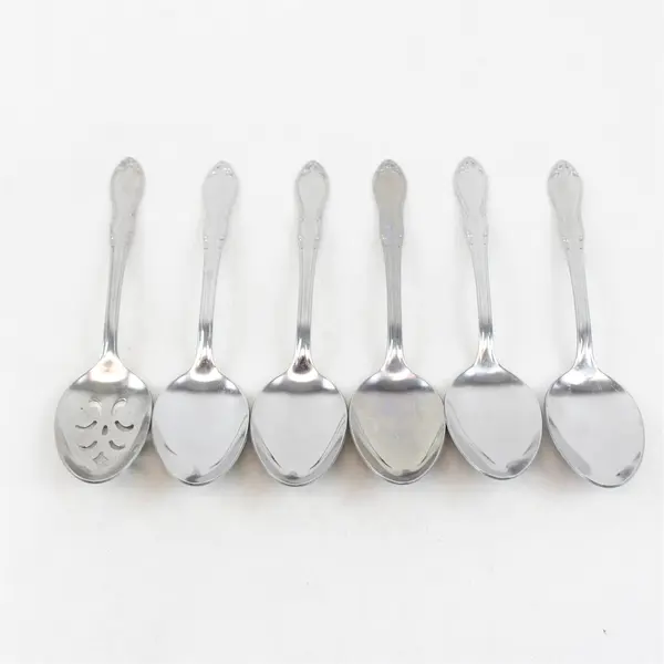Lot of 6 Oneida Homestead Stainless 5 Tablespoons & 1 Pierced Tablespoon