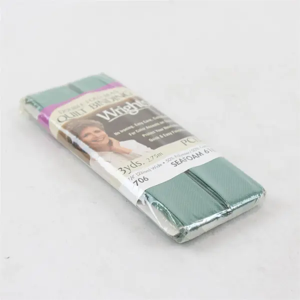 Lot of 3 Wrights Double Fold Bias Quilt Binding Seafoam 618, 3 yds. each, New. 