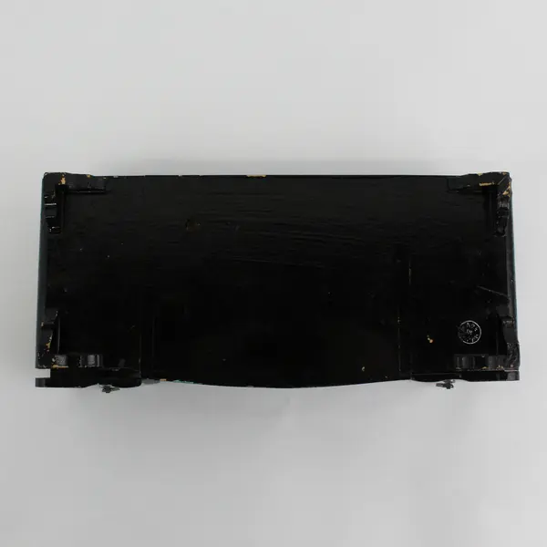 Vintage Black Lacquer Hand Painted Jewelry Box Mt Fuji Scene Japan