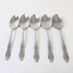 Lot of 5 Oneida Homestead Stainless Place/Oval Soup Spoons