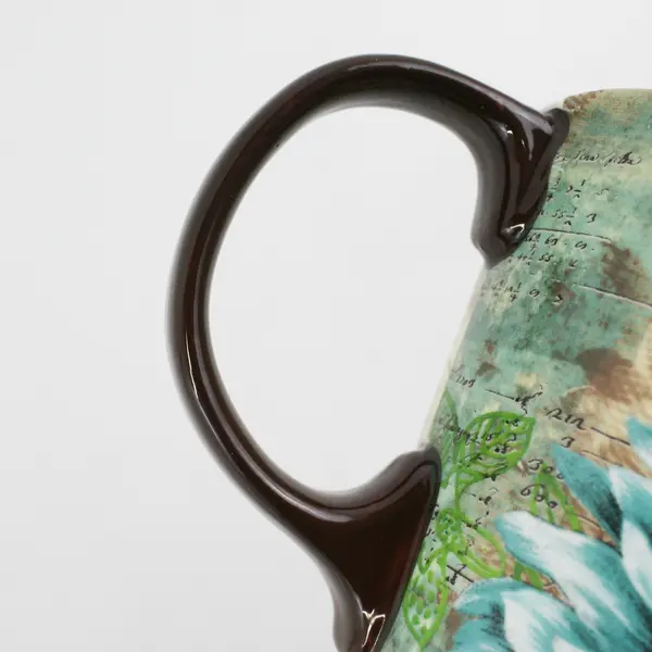 Cypress Tall Ceramic Coffee Mug Blue Chrysanthemum