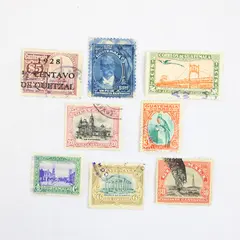 Lot Of 8 Guatemala Mixed Centavos Stamps Used 1920s