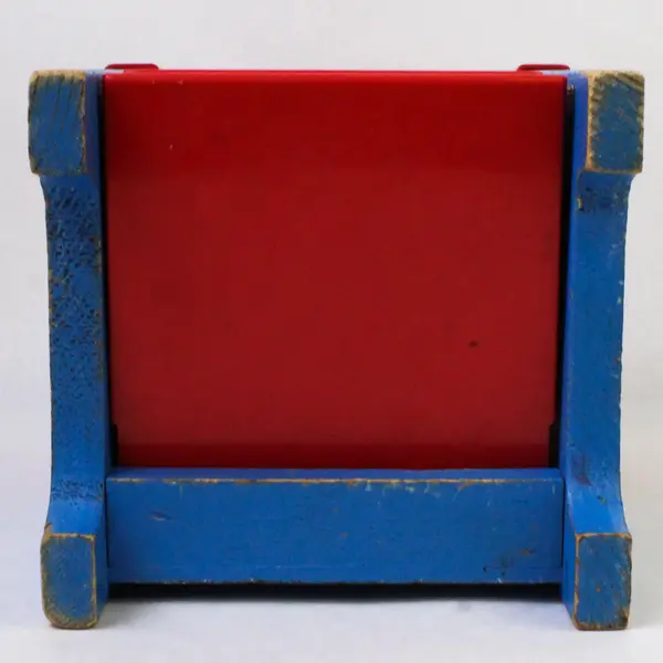 Vintage 1950's Playskool Postal Station Wooden Mailbox - Blocks Included