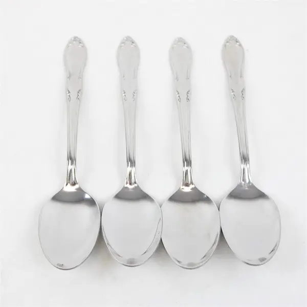 Lot of 4 Oneida Homestead Stainless Place/Oval Soup Spoons