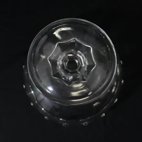 Vintage 1960s Indiana Glass Clear Teardrop Compote  7.75"