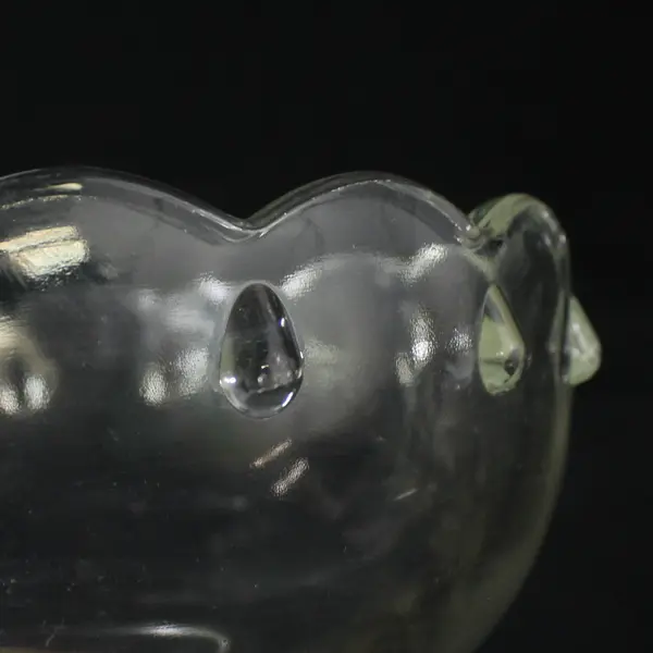 Vintage 1960s Indiana Glass Clear Teardrop Compote  7.75"