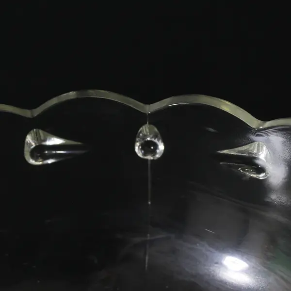 Vintage 1960s Indiana Glass Clear Teardrop Compote  7.75"