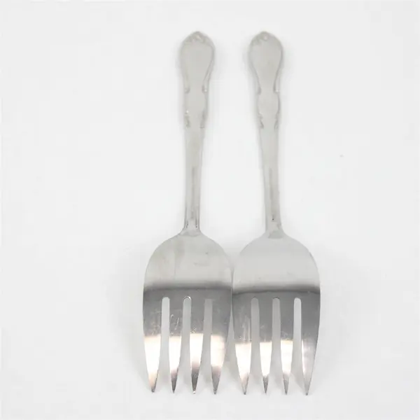 Set of 2 Oneida Homestead Stainless Small Solid Cold Meat Serving Forks