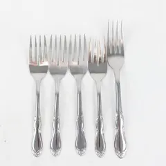 Lot of 5 Oneida Homestead Stainless 4 Salad Forks & 1 Dinner Fork