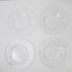 Set of 4 Arcoroc Holly Tree Glass Christmas Salad Plates 7.75"