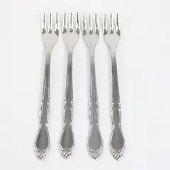 Set of 4 Castle Court CCS12 Stainless Cocktail/Seafood Forks