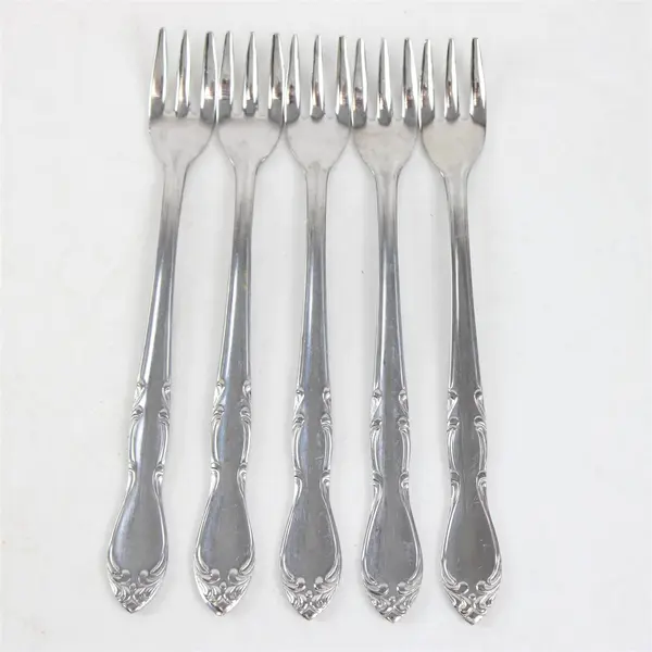 Set of 5 Castle Court CCS12 Stainless Cocktail/Seafood Forks