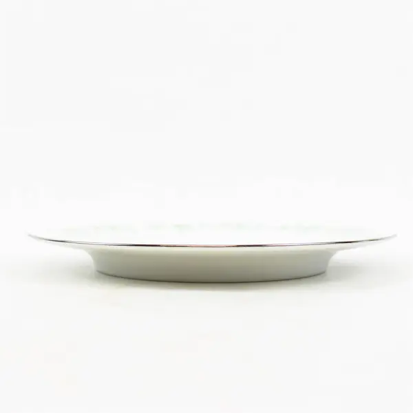 Lot Of 4 Johann Haviland Forever Spring Pattern Silver Trim Saucers 6.25"