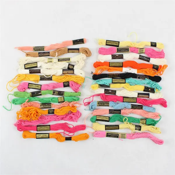 Lot of 28 J.&P. Coats/American 6-Strand Embroidery Floss, Asst'd Colors New 