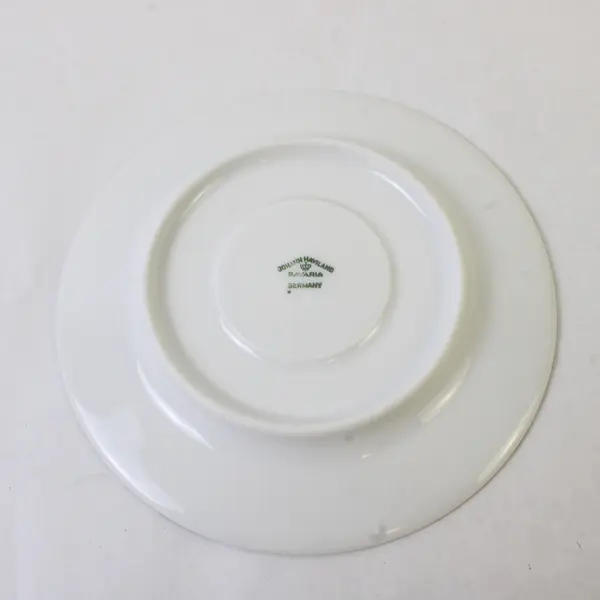 Lot Of 5 Johann Haviland Forever Spring Pattern Silver Trim Saucers 6.25"