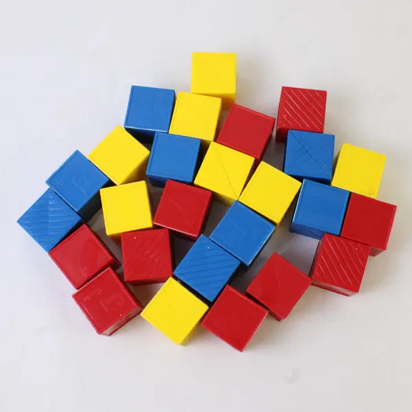 Vintage Tupperware Toys 1970s Busy Blocks 26 Blocks w/Complete Figure Set