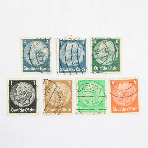 Lot Of 7 Germany Deutsches Reich Hindenburg Medaillon 1/3/4/5/6/8pf Stamps Used