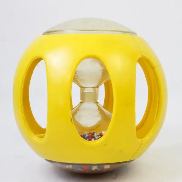 1970s Vintage Infant PLAYSKOOL Toy Magic Yellow Hourglass Ball