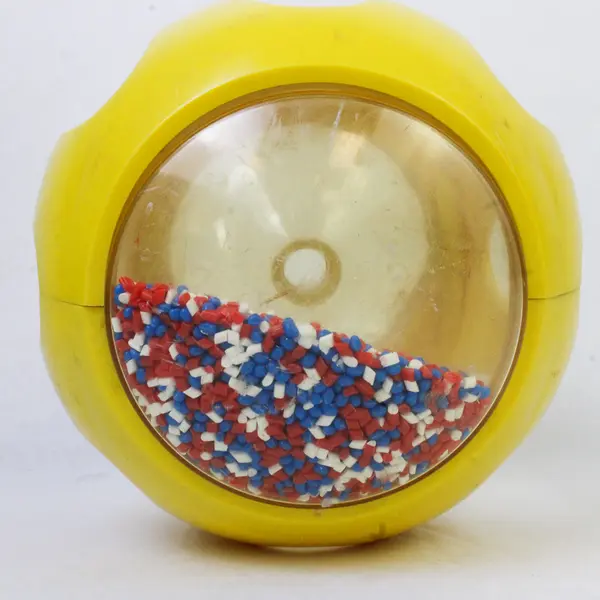 1970s Vintage Infant PLAYSKOOL Toy Magic Yellow Hourglass Ball