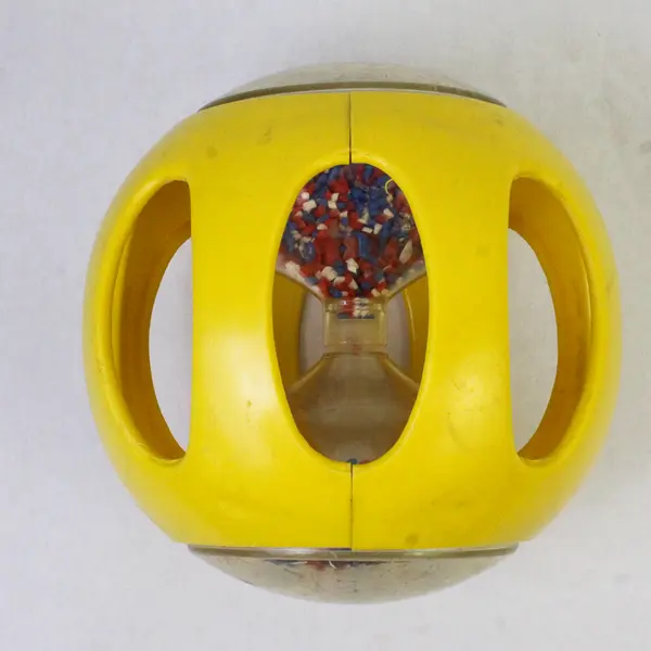 1970s Vintage Infant PLAYSKOOL Toy Magic Yellow Hourglass Ball