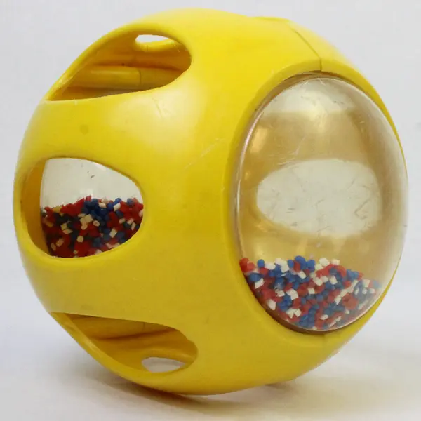 1970s Vintage Infant PLAYSKOOL Toy Magic Yellow Hourglass Ball
