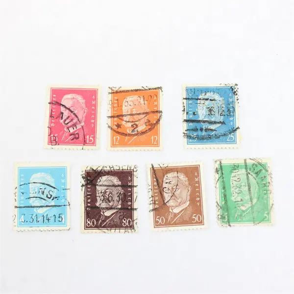 Lot Of 7 Germany Deutsches Reich Hindenburg 4/5/12/15/25/50/80pf Stamps Used