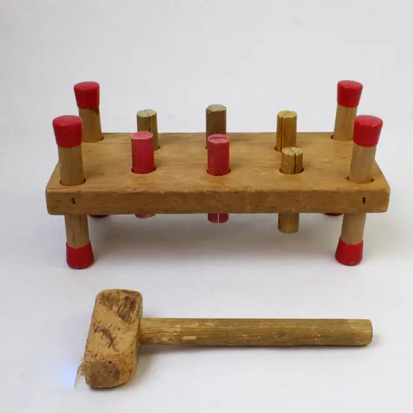 Unbranded Vintage Pound-A-Peg Toddler/Child Learning Toy - Complete Set