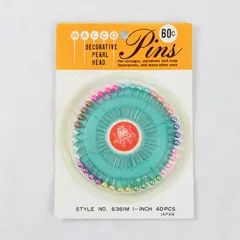 Pack of WALCO Decorative Pearl Head Pins Style #636IM 1", 40 Pieces, New