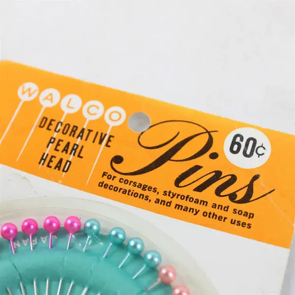 Pack of WALCO Decorative Pearl Head Pins Style #636IM 1", 40 Pieces, New