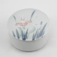 Vintage Otagiri Japan Floral  Lite Hand Painted Porcelain Trinket Box 