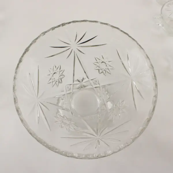 Lot of 2 Anchor Hocking EAPC  Star of David Punch Bowls, 11 Cups, and Ladle