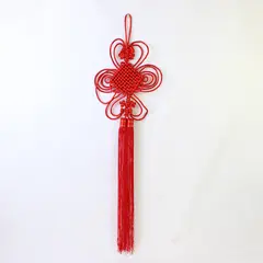 Unbranded Traditional Woven Red Chinese Knot Hanging Decor w/Tassles