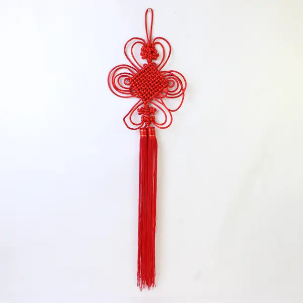 Unbranded Traditional Woven Red Chinese Knot Hanging Decor w/Tassles