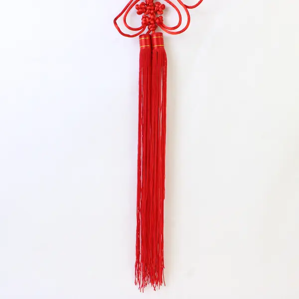 Unbranded Traditional Woven Red Chinese Knot Hanging Decor w/Tassles