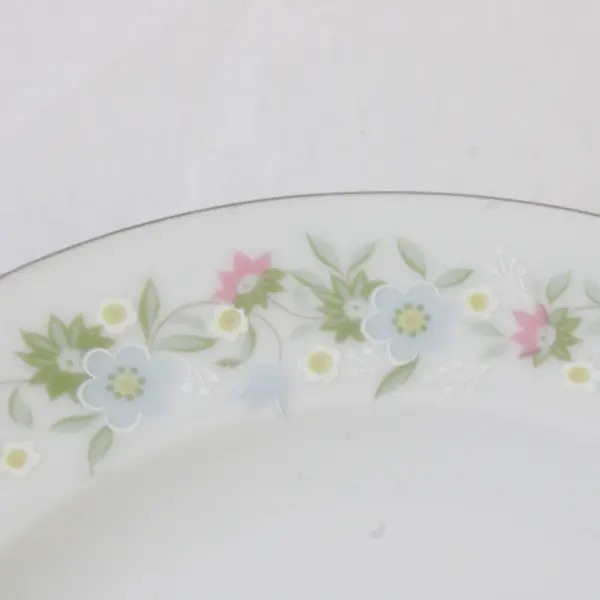 Lot Of 5 Johann Haviland Forever Spring Pattern Silver Trim Bread/ Butter 6.25"