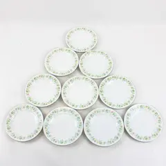 Lot Of 10 Johann Haviland Forever Spring Pattern Silver Trim Bread/ Butter 6.25"